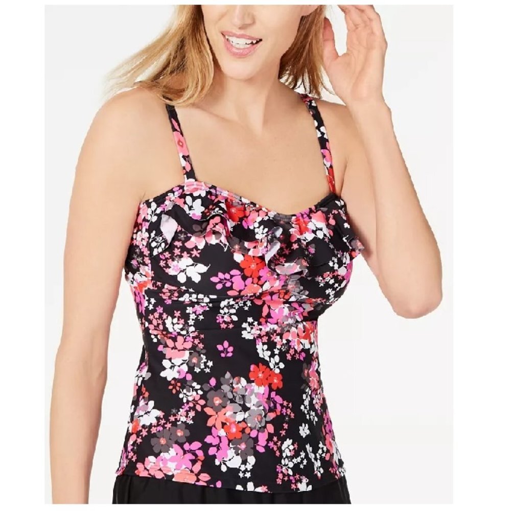 Island Escape Ditzy Daze Floral Tankini Top